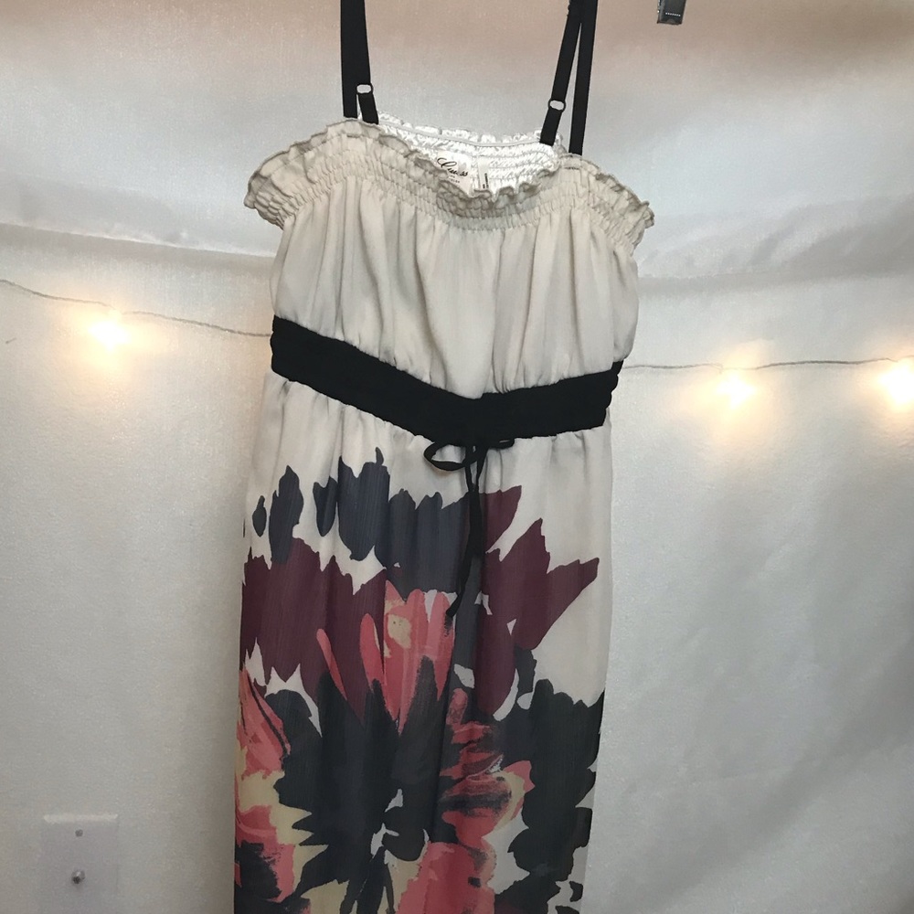 GUESS spaghetti strap floral mini dress